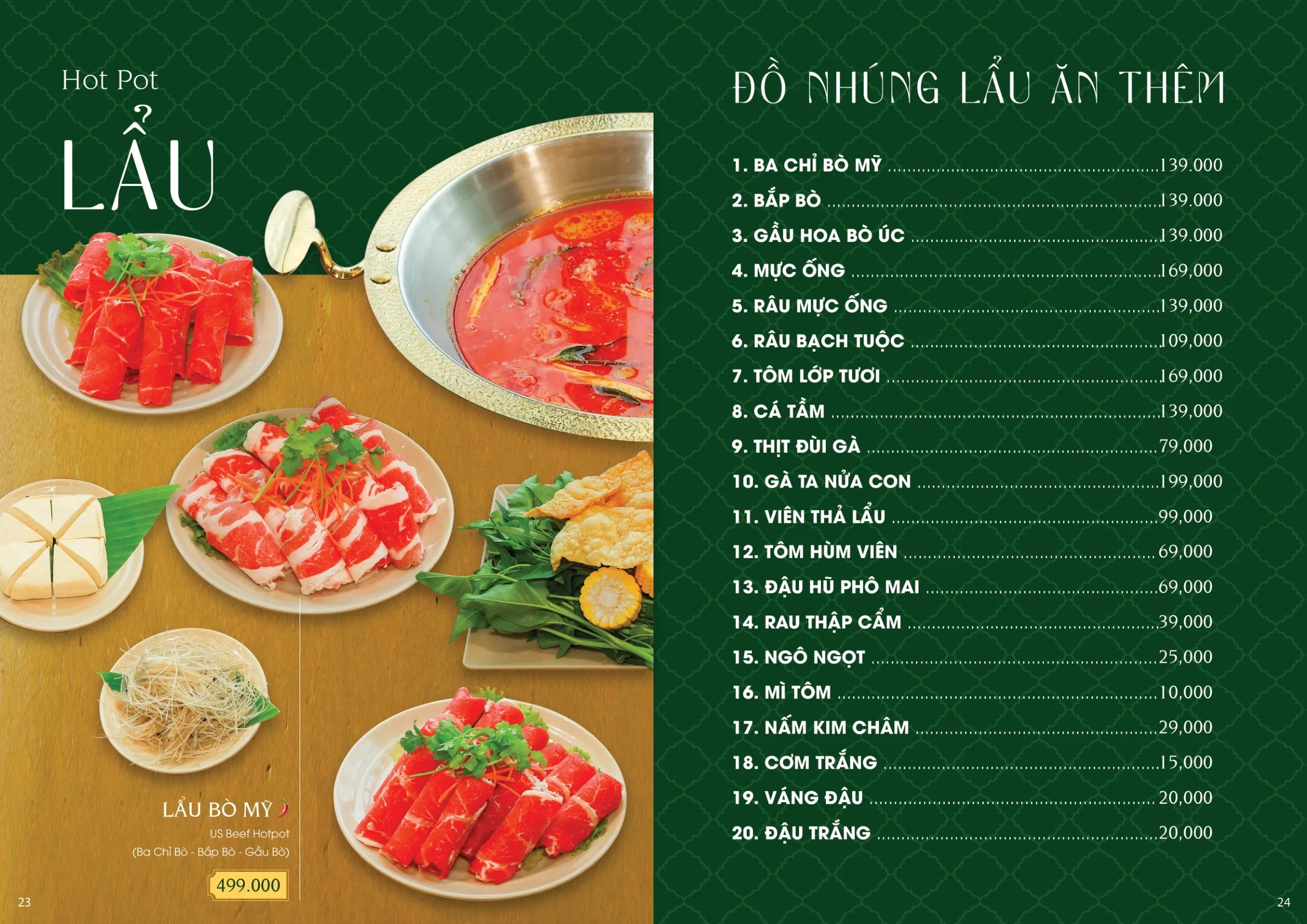 menu thai one update 24-25