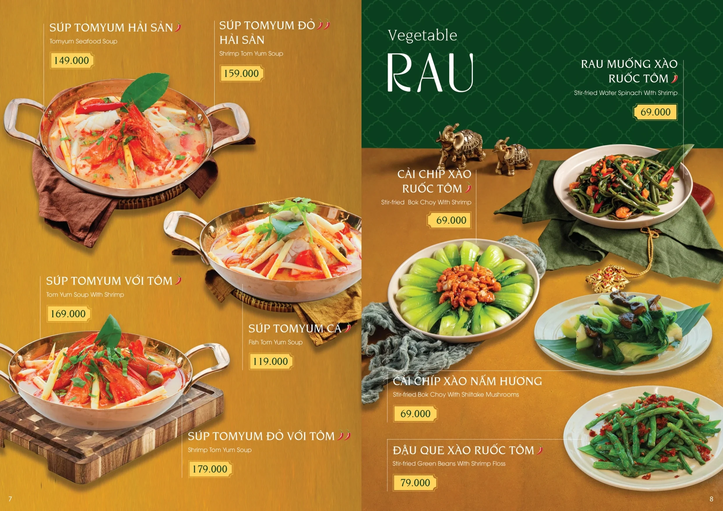 menu thai one update 8-9
